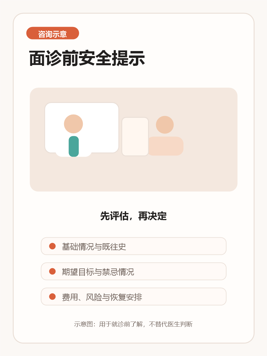 面诊前安全提示示意图